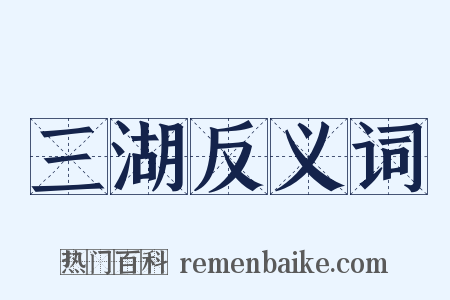三湖反义词是什么意思的图片
